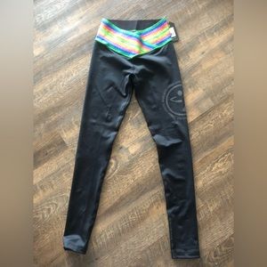 Rainbow waist zumba leggings